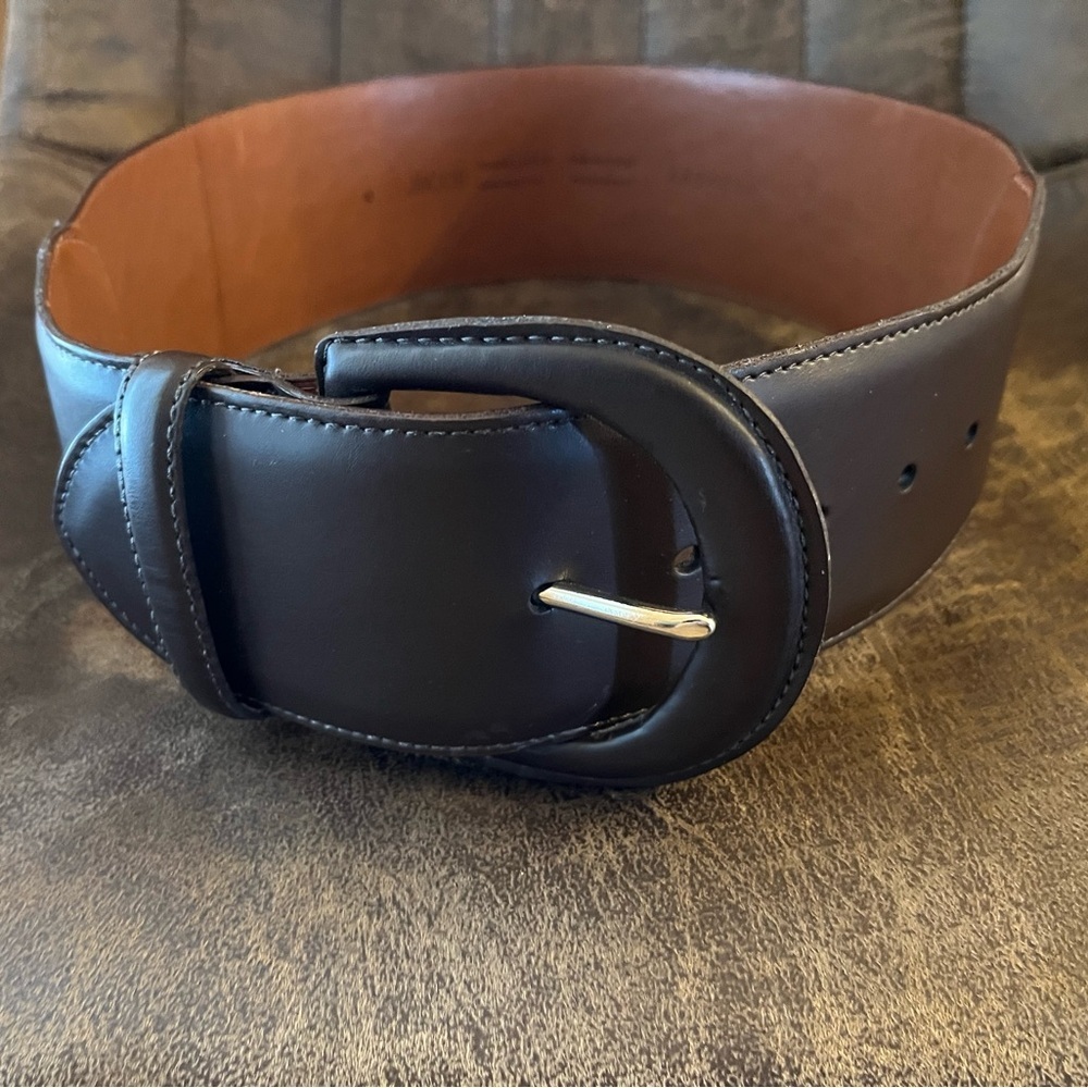 JACOB Vintage Wide Genuine Leather Statement Waist Belt Size S